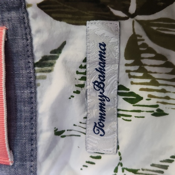 Tommy Bahama men's tropical palm tree  size XL men's resortwear shirt 99% cotton - Picture 8 of 12